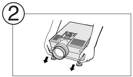 SHARP XG-NV6XU - Using the Adjustment Feet - 2