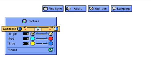 SHARP XG-NV7XU - GUI) On-screen Display (COMPUTER/RGB input in INPUT mode) - 2