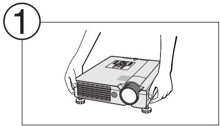 SHARP XG-NV7XU - Using the Adjustment Feet - 1