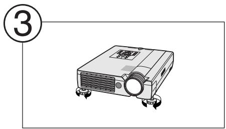 SHARP XG-NV7XU - Using the Adjustment Feet - 3
