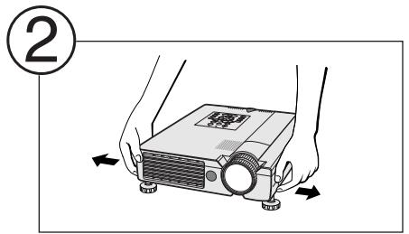 SHARP XG-NV7XU - Using the Adjustment Feet - 2