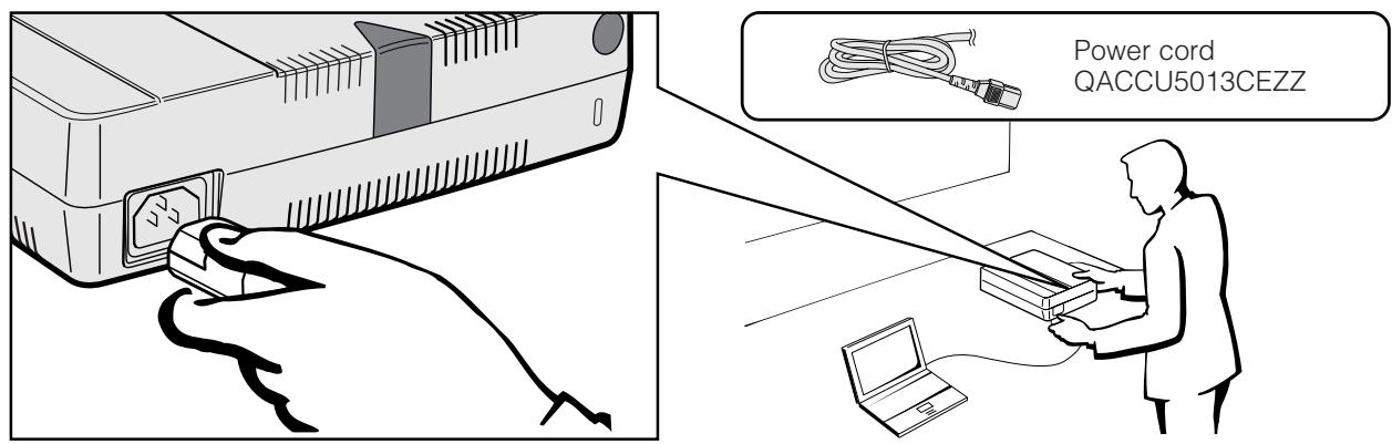 SHARP XG-NV7XU - Connecting the Power Cord - 1