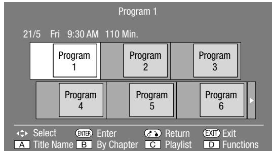 SHARP XL-BD601PH - Playback by selecting a title - 1