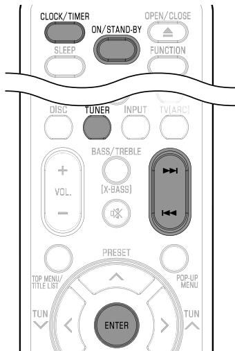 SHARP XL-BD601PH - Setting the clock (Remote control only) - 1