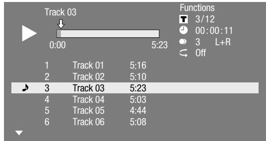 SHARP XL-BD601PH - Playback by selecting a track - 1