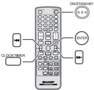 SHARP DK-KP95PH - Réglage de l'horloge (seulement par télécommande) - 1