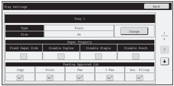 SHARP MX-2614N - Tray Settings - 1