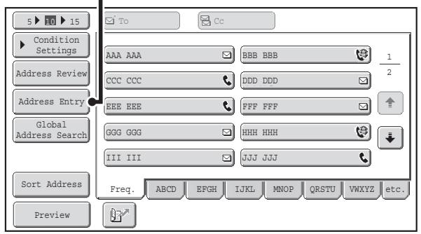 SHARP MX-2614N - ENTERING AN ADDRESS MANUALLY - 1