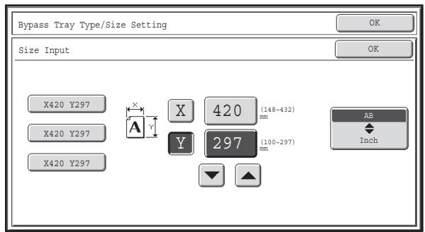 SHARP MX-2614N - Enter the paper size of the bypass tray - 1