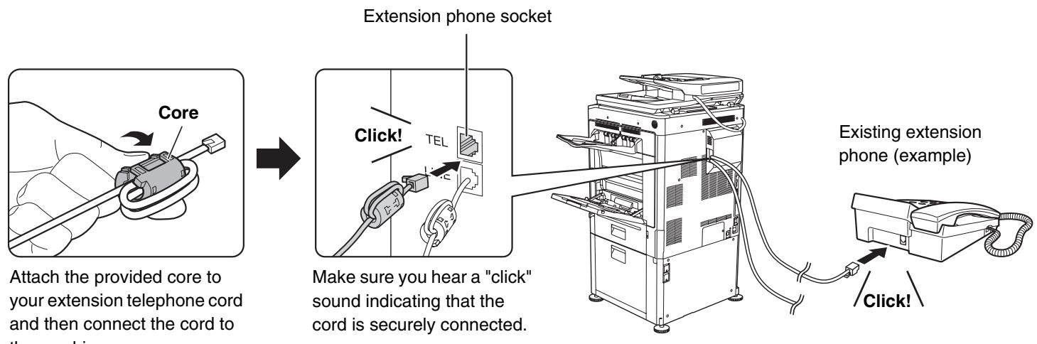 SHARP MX-2614N - CONNECTING AND USING AN EXISTING PHONE (Extension Phone Connection) - 1
