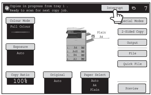 SHARP MX-2614N - INTERRUPTING A COPY RUN (Interrupt copy) - 1