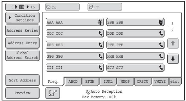 SHARP MX-2614N - RETRIEVING A FAX NUMBER FROM THE ADDRESS BOOK - 1