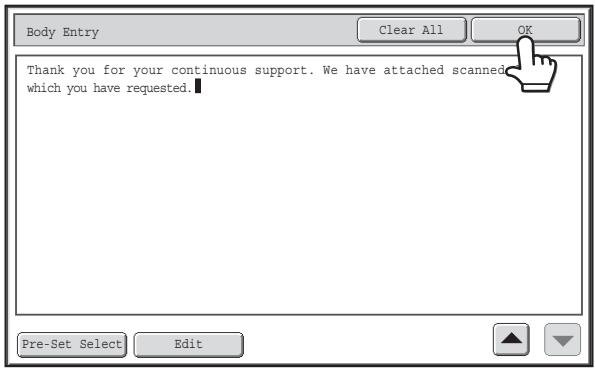 SHARP MX-2614N - Specify a user for "Reply-To" and touch the [OK] key. - 3