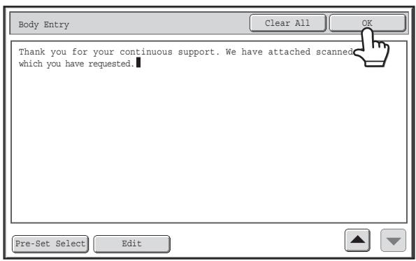 SHARP MX-2614N - To change the body text, touch the [Body Text] key. - 1