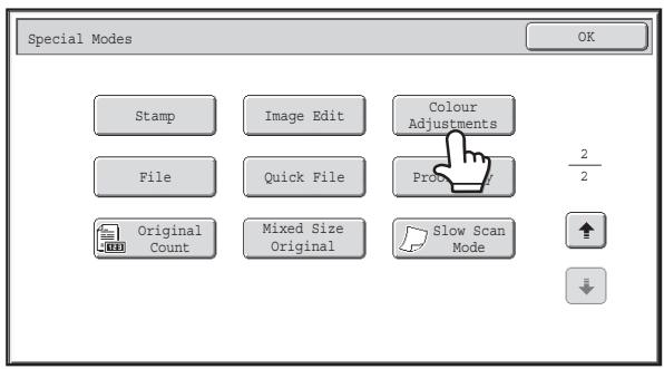SHARP MX-2614N - Colour adjustments menu screen - 1
