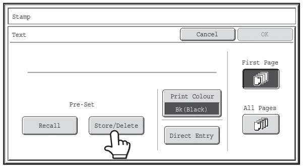 SHARP MX-2614N - Touch the [Text] key in the stamp selection screen. - 1