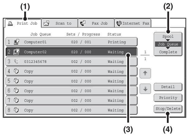 SHARP MX-2614N - CANCELLING A PRINT JOB - 2