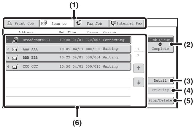 SHARP MX-2614N - JOB Queue SCREEN AND COMPLETED JOB SCREEN - 1