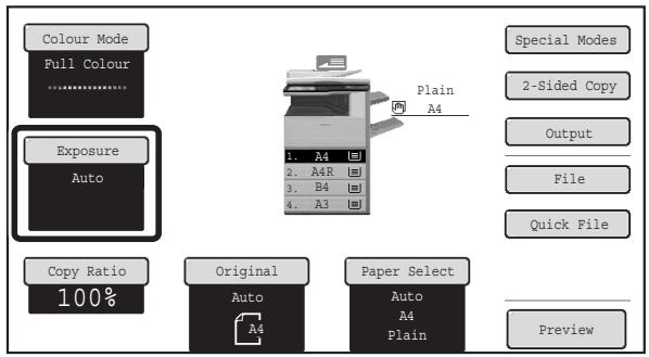 SHARP MX-2614N - AUTOMATIC ADJUSTMENT OF THE EXPOSURE AND ORIGINAL TYPE - 1