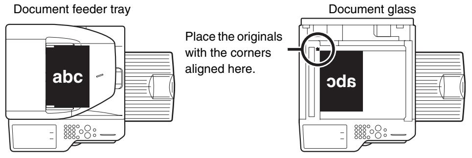 SHARP MX-2614N - Standard original placement orientations - 1