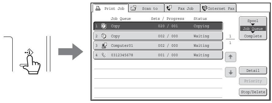 SHARP MX-2614N - JOB STATUS SCREEN - 1
