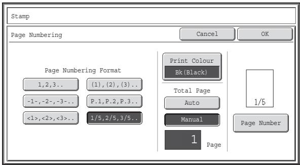 SHARP MX-2614N - Select a format for the page number. - 1