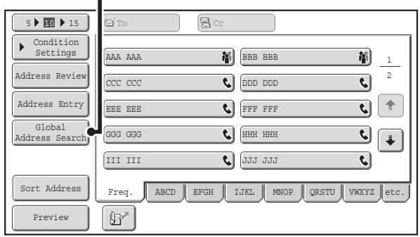 SHARP MX-2614N - RETRIEVING A DESTINATION FROM A GLOBAL ADDRESS BOOK - 1