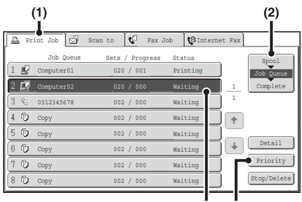 SHARP MX-2614N - GIVING A PRINT JOB PRIORITY - 2