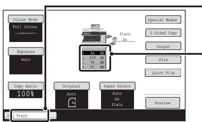 SHARP MX-2614N - Identifying the tray that is being used to feed paper - 1