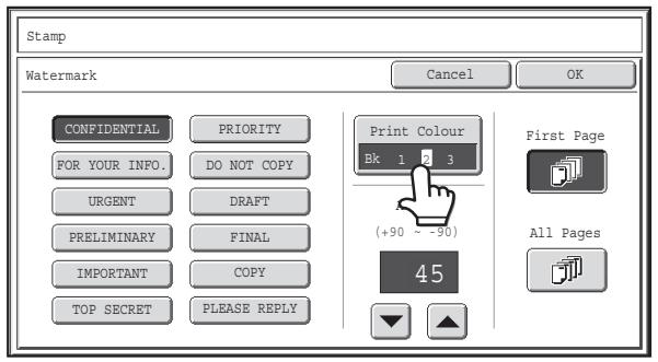 SHARP MX-2614N - Touch the [Watermark] key in the stamp selection screen. - 2