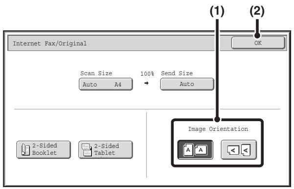 SHARP MX-2614N - Switch to Internet fax mode and display the image settings screen. - 2
