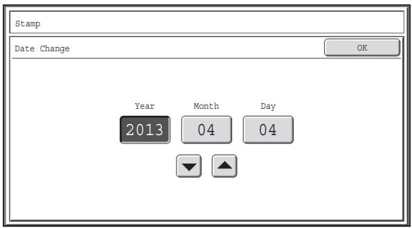 SHARP MX-2614N - Check the displayed date. If you need to change the date, touch the [Date Change] key. - 1