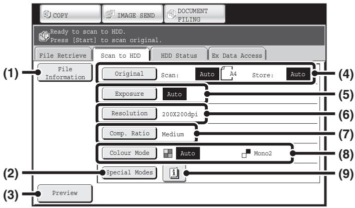 SHARP MX-2614N - "Scan to HDD" SCREEN - 1