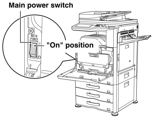 SHARP MX-2614N - MAKE SURE THE MAIN POWER SWITCH IS IN THE "ON" POSITION - 3