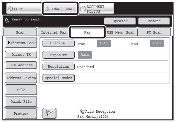 SHARP MX-2614N - BASE SCREEN OF FAX MODE - 1