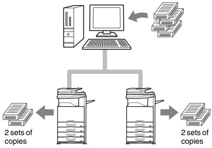 SHARP MX-2614N - USING TWO MACHINES TO PRINT A LARGE PRINT JOB (Tandem Print) - 1