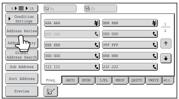 SHARP MX-2614N - CHECKING AND DELETING ENTERED DESTINATIONS - 1