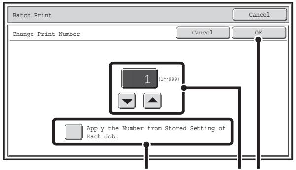 SHARP MX-2614N - To set the number of copies, touch the [Change PRT.No.] key. - 1