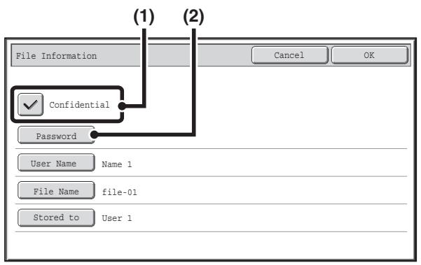 SHARP MX-2614N - Storing a file as a confidential file - 1