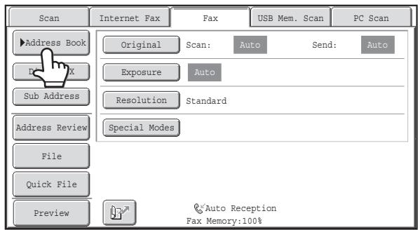 SHARP MX-2614N - BASE SCREEN OF FAX MODE - 2