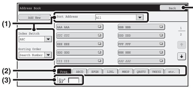 SHARP MX-2614N - Example: Address book screen - 1