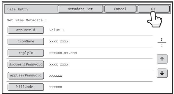 SHARP MX-2614N - Enter the selected metadata item. - 2