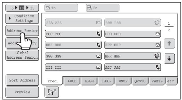 SHARP MX-2614N - CHECKING AND DELETING THE SELECTED DESTINATIONS - 1