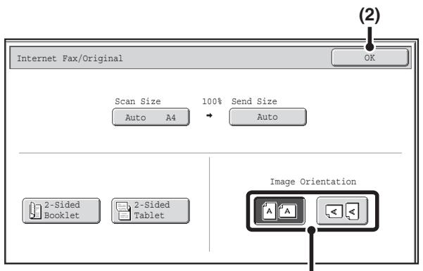 SHARP MX-2614N - Specify the orientation in which the original is placed. - 1
