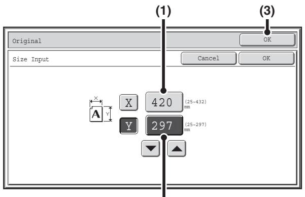 SHARP MX-2614N - Specifying a non-standard original size - 2