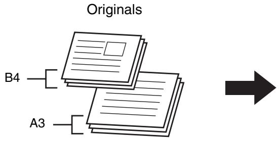 SHARP MX-2614N - When mixed size original is combined with auto ratio selection - 1