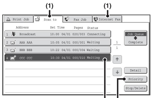 SHARP MX-2614N - GIVING PRIORITY TO A SCAN TRANSMISSION JOB - 2