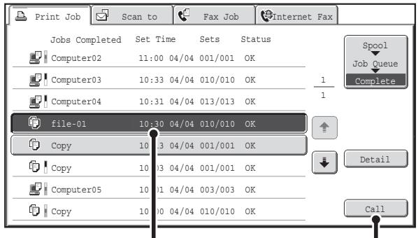 SHARP MX-2614N - RETRIEVING AND USING A FILE FROM THE JOB STATUS SCREEN - 3