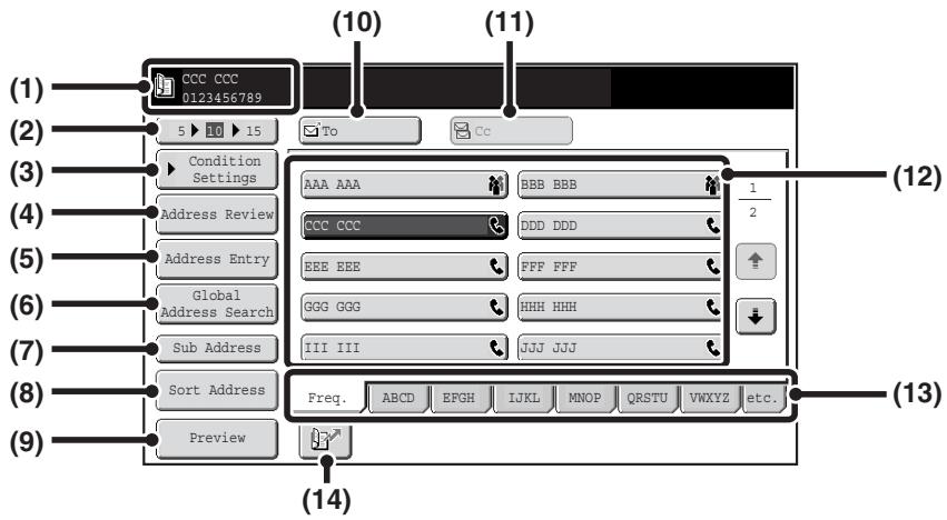 SHARP MX-2614N - ADDRESS BOOK SCREEN - 1