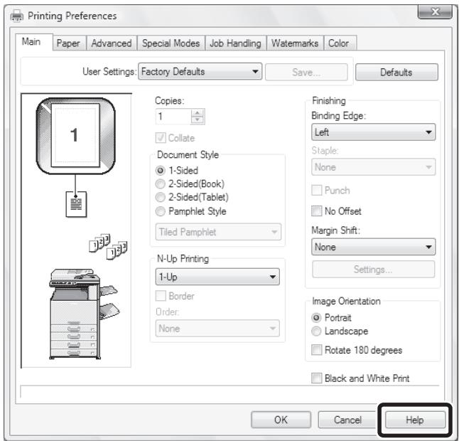 SHARP MX-2614N - VIEWING PRINTER DRIVER HELP - 3